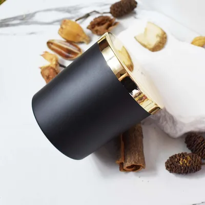 9oz Candle Jar Custom Black Packaging Personalized Glass Candles Cup Modern Luxury Votive Eco Friendly Candle Apothecary Vessels