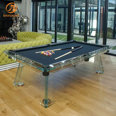Modern High Quality 7ft Billiard Table with Slate & Glass Construction Convertible Dining Table for Pool Snooker Durable Design