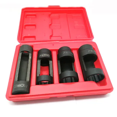 4pcs Oxygen Sensor Sleeve Set Oxygen Sensor Socket O2 Removal and Installation Universal Puller and Removal Tool
