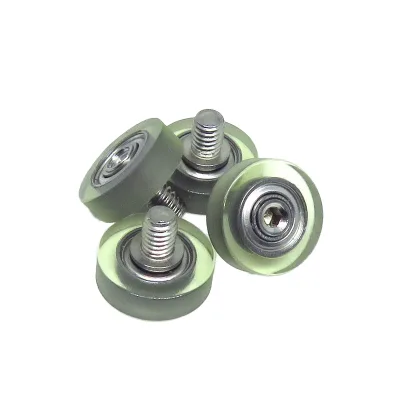 Screw Mounted Plastic Flat Belt Pulley With 626RS Sealed Bearing Wear Resistant Industrial Mechanical Pulley Wheel