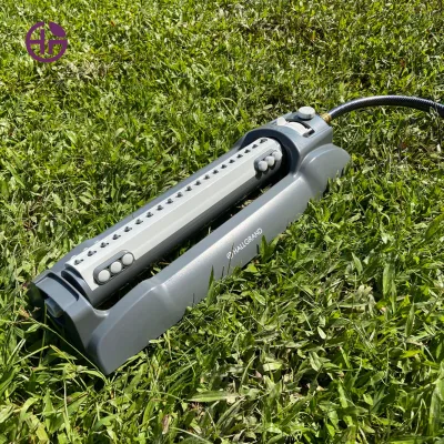 High Impact Base Oscillating Lawn Sprinkler with 20 Holes Unique Spray Pattern for Broad Water Coverage Gardens Easy Maintenance