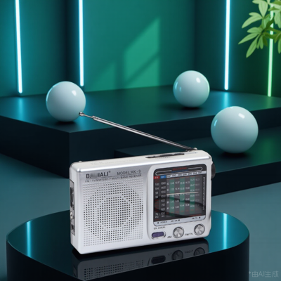 Outdoor Travel Pocket Digital Radio with USB Charging and Built-in Speaker Durable Plastic Material