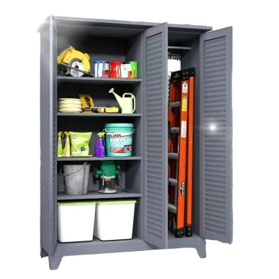 Courtyard Metal Heavy-Duty Multi-Door Outside Storage Cabinet Waterproof Moisture-Resistant Tool Cabinet Storage Cabinet