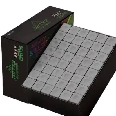 8A Billee 144Pcs/Box Billiard Chalk Oil & Neutral Formula 5 Colors Professional Pool Cue High Grip