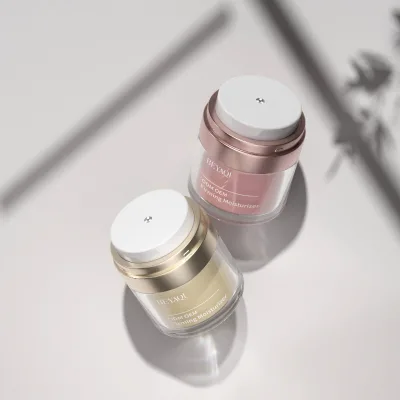 Customs logo Press Type 15g 30g Cream Jar 50g Press Airless Pump Bottle,powder Jars Double Wall Cosmetic Airless Pump Jar