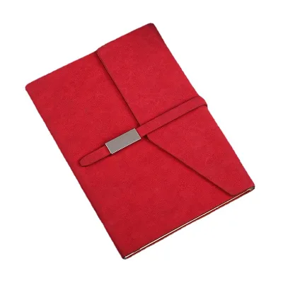 Wholesale A5 Business Notebook Creative Buckle Leather Office Meeting Notebook Featuring Thermal Binding Custom LOGO Printing