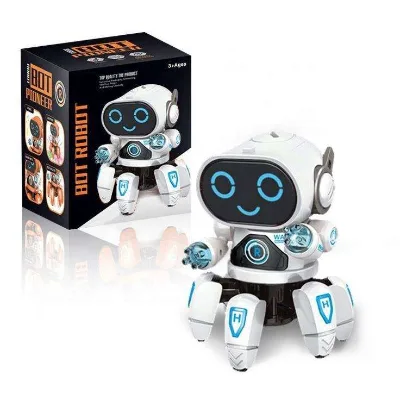 2025 High Quality Colorful Light Robot Intelligent Interactive Dancing Music and Light Robots Toy Birthday Gifts