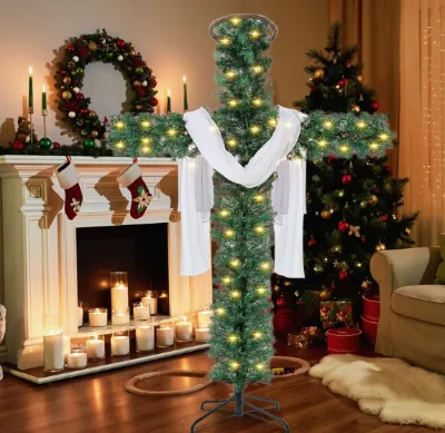 Christmas Indoor Decorations, Christmas Tree, Cross Easter Christmas Tree