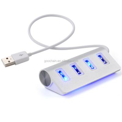 Premium Quality 4 Ports Usb 2.0 Hub Aluminum Usb Hub for Data Transfer