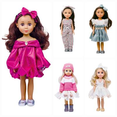 30cm Vinyl Doll Girl Doll Lifelike Toys Fashion Girl Dress up Realistic Hair Stand up Fashionable Doll