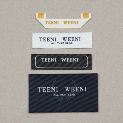 Eco Friendly Garment Brand Logo Recycled Neck Fabric Custom Woven Labels for Clothing