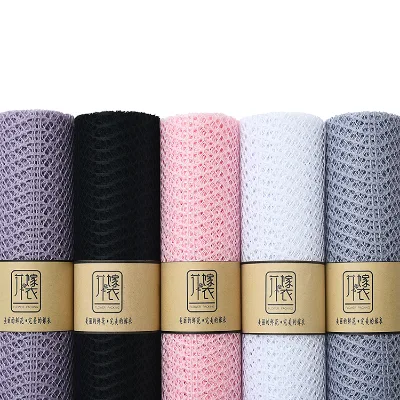 Factory Price Decoration Bouquet Gift Packaging Pure Color Flower Wrapping Mesh