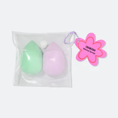 OEM Sponge Kit 2 Pieces Water Activated Enlarge Soft Cosmetic Makeup Puff Portable Pvc Bag Home Salon Makeup Tool
