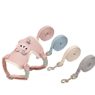 Pet Outdoor Rope Reflective Chest Strap Breathable Pet Harness Dog Chest Strap Comfortable Dog Leash Cat Leash