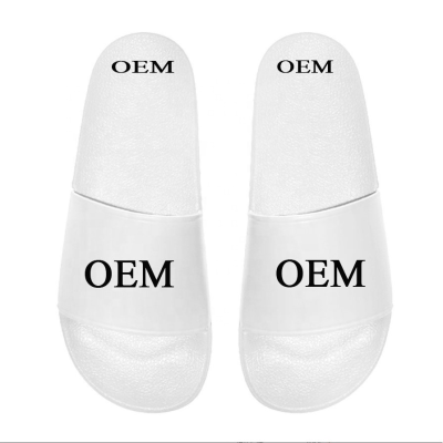Personalized Logo Summer Durable United Kingdom Fashion Style Custom White Color Bedroom Custom PVC Slide Slippers