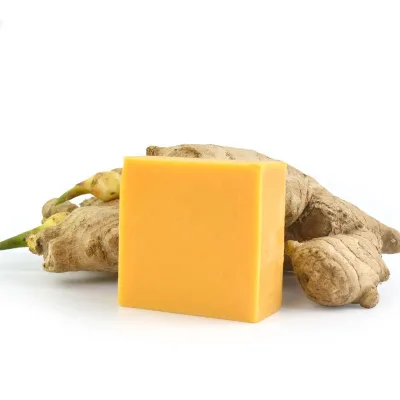 Pure Organic Handmade Turmeric Ginger Soap Nourishing Bath Soap Natural Cleanser for Face Nourishing and Body Daily Washing