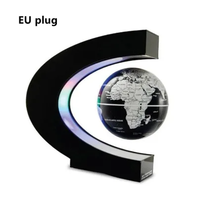 New C Shape Led World Map Floating Globe Antigravity Magnetive Ball Light Magnetic Levitation Light Xmas Birthday Decoration