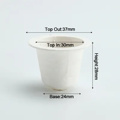100% Biodegradable Sugarcane Bagasse Paper Coffee Pods Disposable Capsule Empy Coffee Pods Capsules