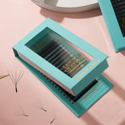 Premade Volume Eyelash Extensions 0.05 0.07mm W V YY Shape Natural Soft Lightweight Matte M CC DD Curl Wholesale Lash Trays