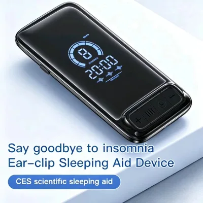 Leihu Digital Display USB Rechargeable CES Ear Clip Sleep Aid Stress Relief Tool for Shift Workers Midnight Sleep Interruption