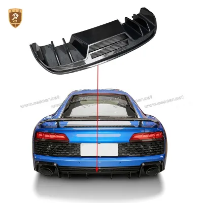 Tuning Parts Dry Carbon High Polished Rear Lip Diffuser for Au-di R8 PD Style