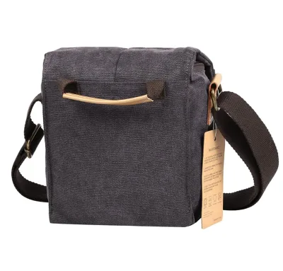 2024 Custom Large Black Camera Bag Waterproof Canvas with Anti-Shock Carrying Strap Includes Tripod Holder