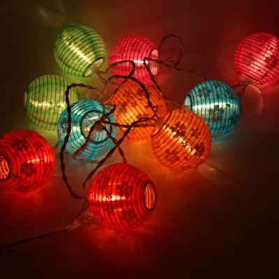 LED Copper Mini Lantern String Lights IP44 Indoor/Outdoor Colorful Decorative Fairy Lights for Christmas Party Garden
