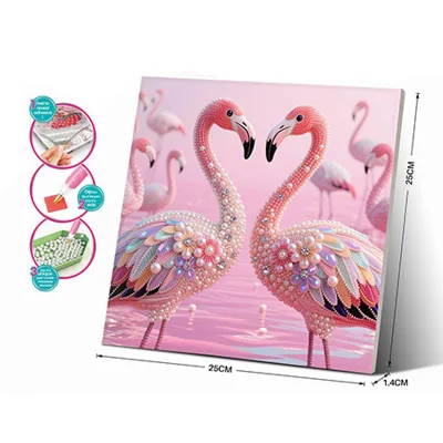 Hot Pearl Painting DIY Kit Printed Canvas Handmade Art Craft for Beginners