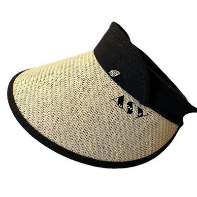 Floppy Straw Hat with Wide Eaves Design for Facial Shielding Adjustable Headband Fits Various Head Circumferences