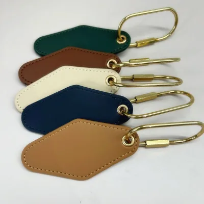 Modern Luxury Key Chain Ring with Durable Hook Diamond Shaped PU Leather Keychain Gift From Him