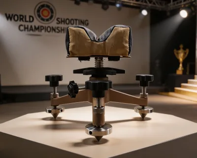 Hybrid Shooting Stand with Rubber and Metal Feet Spikes for Bench & Field Outdoor Shooting Accessories