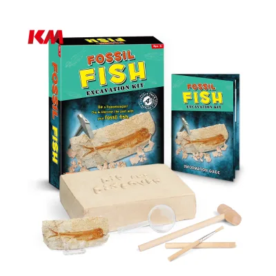 New Product Kid Gift Unisex Educational Fish Bone Toy Set Archaeological Toy Diy fossil Toy Fish fossil Dig Kit