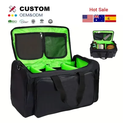 Fitness Bag  Custom Large Capacity Nylon Outdoor Travel Duffel Sports Gym Bag With Adjustable Dividers And Shoe Compartment