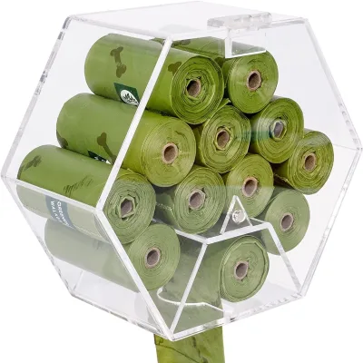 Wall-Mounted Indoor/Outdoor Dry Food Dispenser for Organizing Food Storage Boxes Bins Acrylic Roll Refill for Garbage Bag