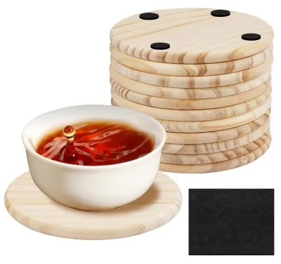 Limited Time Promotion Wholesale Multifunctional Wooden Beverage Coasters with Quality Assurance