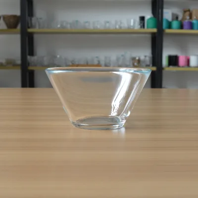 Cheap Round Glass Bowl Fruit Glass Bowl Customized Logo Available for Brand Promotion