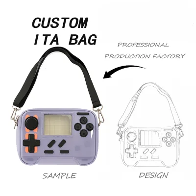 Hot Sale Game Console Style Ita Bag Custom Printed Girls Ita Bag Custom Shape Ita Bag Manufacturer With Pin Display