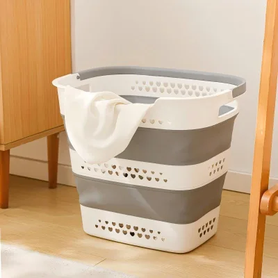 Large Capacity Dirty Clothes Laundry Basket Foldable Clothes Hamper with Handles for Bathroom Bedroom & Home Storage
