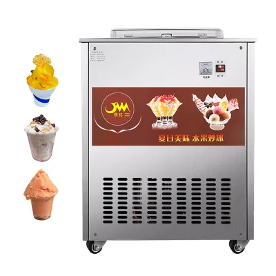 New Stainless Steel Professional Frozen Yogurt Fried Ice Cream Roll Machine Portable High Productivity 220V Freezing Pan