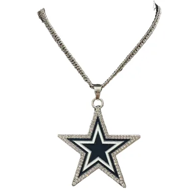 NFL FAN CHAIN NECKLACE PENDANTS Giants' Football Championship Necklace Pendant. a Popular Accessory Championship Ring Necklace