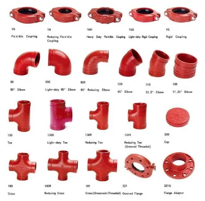 Factory Price FM/UL List Ductile Iron ASTM A536 groove Pipe Fittings 22.5 Deg Elbow