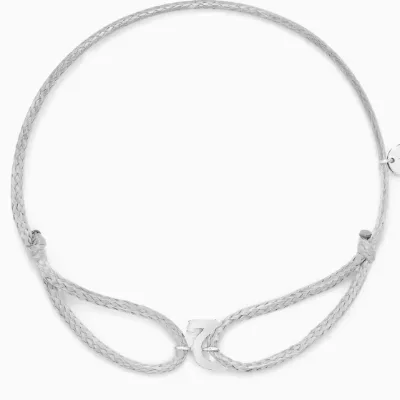 Inspire Jewelry Stainless Steel Arabic Initial 'Haa' Thread Bracelet