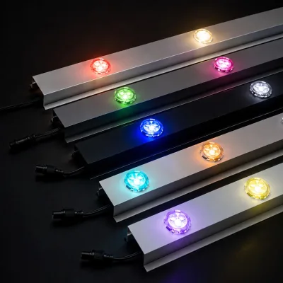 Digital RGBW Pixel Lighting 30mm DC12V IP67 Outdoor LED Point Light For City Decoration Nightscape And Landmark Lighting
