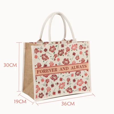 Hot Sale Customized Eco Friendly Organic Degradable Reusable Jute Shopping Bag