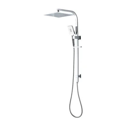 High Quality Wall Mounted Showerhead with Adjustable Height, Modern Multi-mode Rainwater Shower System with Handheld Shower Head