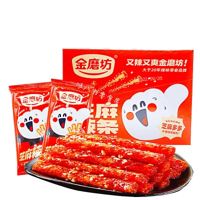 Golden Mill 22g Spicy Combination Meat Snack Sesame Pulled Pieces Fried and Packaged in Bag Made in China