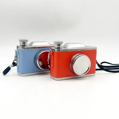 Personalised Unique Camera Shape Stainless Steel Flask Portable Alcohols Bottles