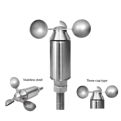 Mini All Stainless Steel Three Cup Wind Speed Sensor Transmitter Anemometer Rs485/0-5V/4-20Ma