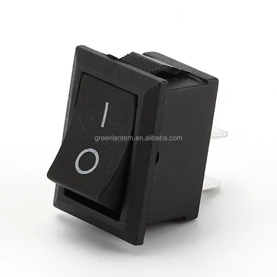 Mini Power Switch Rectangle 2Pins ON-OFF Rocker Switches in Black 10A 250V Dip Switches