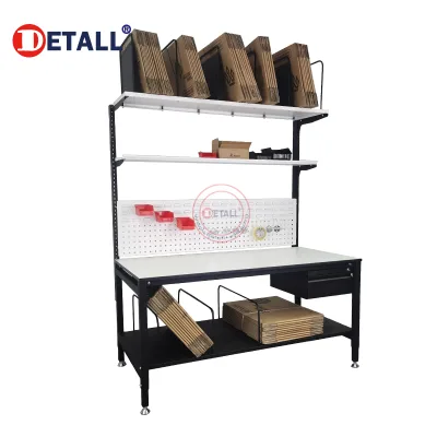 Detall Customized Multi Factory Packing Work Station with Carton Storage